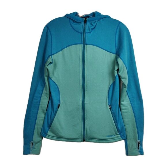 Patagonia Tops - Patagonia Full-Zip Hoodie Sweatshirt Women's S Blue/Blue Long Slvs Thumb Holes